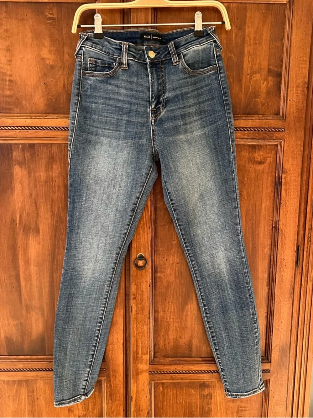 True Religion Halle High Rise Super Skinny | Blue Denim | Size 27 | Like New - Picture 1 of 12